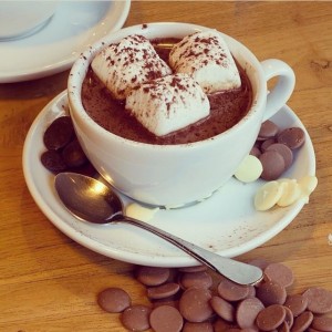 Hot Chocolate served at the Chu Chocolate Bar & Café Bangkok, near the Asok BTS station